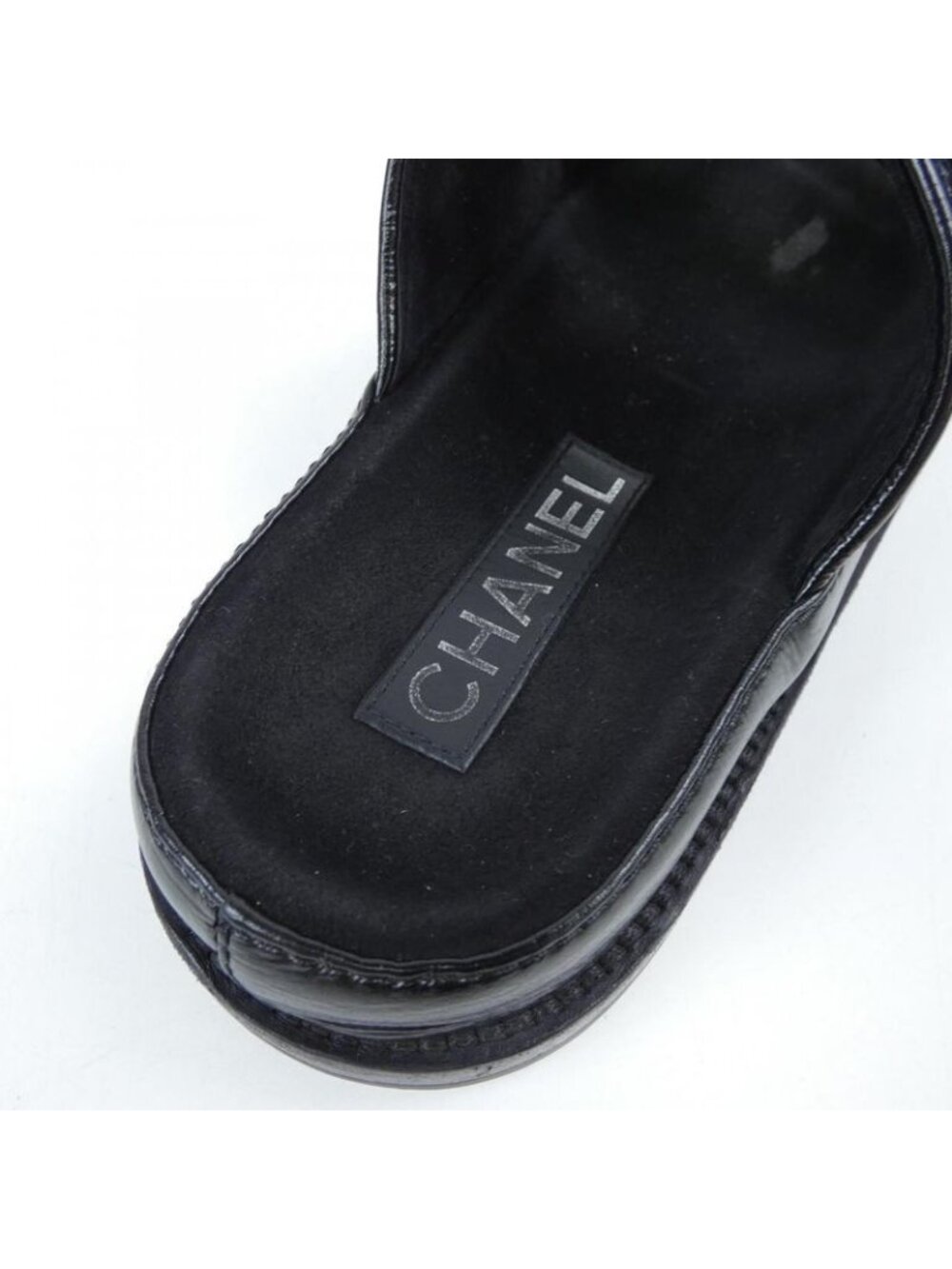 Chanel Size 38 Black Sandals - Picture 6 of 6